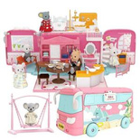 Rozkładany kamper WAKACYJNY Koala domek dla lalek AUTO otwierany AUTOBUS