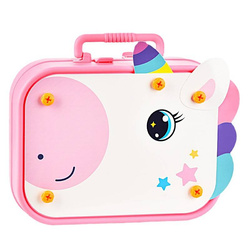 ZESTAW KLOCKI KONSTRUKCYJNE w walizce Układanka Wkrętarka Klocki Puzzle