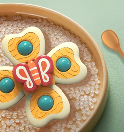 DUŻE SPINNERY Z PRZYSSAWKA 4szt GRZECHOTKA BIEDRONKA DO KARMIENIA KĄPIELI