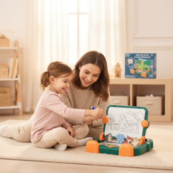 MAGNETYCZNA TABLICA DO MALOWANIA RYSOWANIA Z UKŁADANKA ZABAWKA ZWIERZĘTA