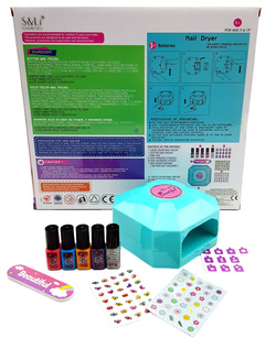 ZESTAW do Paznokci Salon Suszarka Brokat Lakier XL