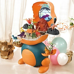 DUŻY DINOZAUR ZABAWKA DLA DZIECI FIGURKI ZWIERZĄT DINOZAURÓW ZESTAW DRZEWKA