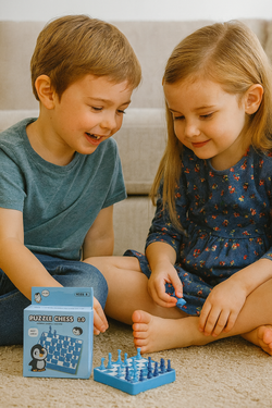 SZACHY DZIECIĘCE PINGWINY GRA I NAUKA GRY W SZACHÓW DLA DZIECI NAJMŁODSZYCH