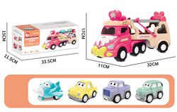 Ciężarówka LAWETA z autkami Zestaw TIR AUTKA zabawka dla dziewczynki dzieci