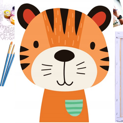 OBRAZ DO MALOWANIA DLA DZIECI 40X50 CM TYGRYS