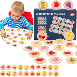 Drewniana Gra Memory Owoce Memorki Drewno Pamięciowa Znajdź Parę Dla Dzieci