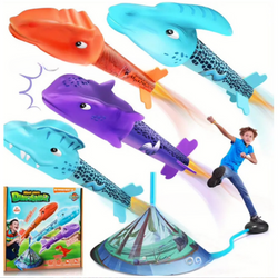 Zabawka Rakieta Kosmiczna Zestaw 3 Dinozaury z Regulacją Wyrzutnia Wulkan