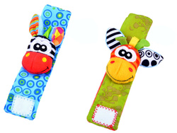 SKARPETKI GRZECHOTKI 3D OPASKI NA RĄCZKI ZABAWKA SENSORYCZNA DLA NIEMOWLAT