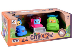 Zestaw miękkie autka budowlane 3szt 18M+ ZA4737B