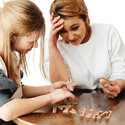 DREWNIANE PUZZLE MAGICZNA KULA 3D PIŁKA ZABAWKA GRA DLA DZIECI KLOCKI