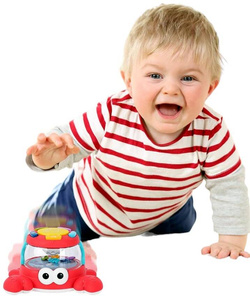 Uciekający Krab zabawka do raczkowania Z DŹWIĘKIEM I ŚWIATŁEM Pełzający