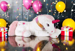 PLUSZOWY JEDNOROZEC KON MASKOTKA PLUSZAK PRZYTULANKA ZABAWKI DLA DZIECI XXL