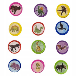 Pieczątki dla Dzieci Stempelki Stemple Zwierzaki Kolorowe Zestaw x 60