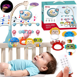 DZIECIĘCA KARUZELA DO ŁÓŻECZKA KARUZELKA Z PROJEKTOR LED POZYTYWKA NA PILOT