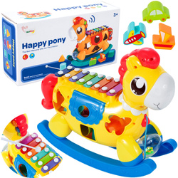 KONIK INTERAKTYWNY SORTER CYMBAŁKI ŚWIATŁO DŹWIĘK