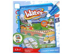 MATA KSIĄŻKA DO RYSOWANIA I MALOWANIA WODĄ POJAZDY AUTO POCIĄG SAMOLOT