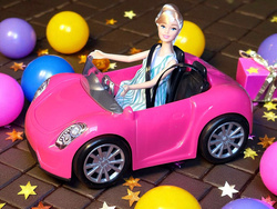 AUTO RÓŻOWY KABRIOLET SAMOCHÓD ZABAWKA DLA LALEK LALKI BEAUTY ZESTAW +LALKA