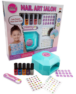 ZESTAW do Paznokci Salon Suszarka Brokat Lakier XL