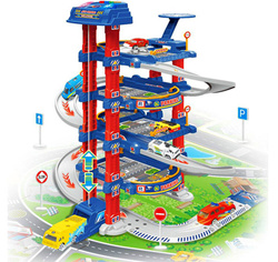 PARKING GARAŻ SAMOCHODOWY ZABAWKA Z WINDA ELEKTRYCZNA ZJEŻDŻALNIA DLA AUTEK