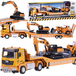 Tir Laweta Koparka i Spychacz Zestaw z dźwiękiem Małego Budowlańca ZA5008