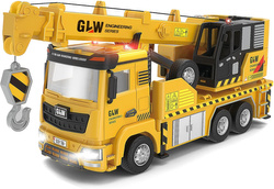 DŹWIG ZABAWKA AUTO Z DŹWIĘKIEM ŚWIATŁEM POJAZD BUDOWLANY DLA CHŁOPCA DZIECI