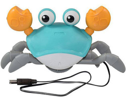 KRAB PEŁZAJĄCY INTERAKTYWNY Z DŹWIĘKIEM ZIELONY UCIEKAJĄCY CHODZĄCY ZABAWKA