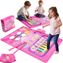 MATA MUZYCZNA PIANINKO I PERKUSJA Z 2 PAŁECZKAMI ZABAWKA DO GRY DLA DZIECI