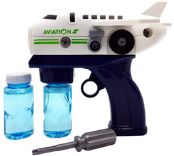 PISTOLET NA BAŃKI MASZYNA SAMOLOT APARAT DO ROBIENIA BANIEK + PŁYN