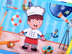 Książka układanka magnetyczna ZAWODY 59ele ZA3765