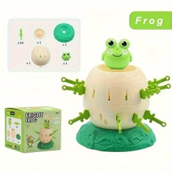 WYSKAKUJĄCA SKACZĄCA ŻABA GRA BECZKA JAJKO Z ŻABKĄ DLA DZIECI NA PREZENT