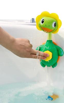 PRYSZNIC FONTANNA ŻÓŁW ŻÓŁWIK ZABAWKA RYBKA WODNA DO KĄPIELI WANNY WODY