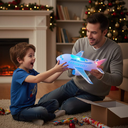 INTERAKTYWNY SAMOLOT ZABAWKA Z DŹWIĘKIEM I ŚWIATŁEM DLA DZIECI NA PREZNET