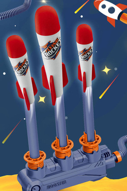 WYRZUTNIA PISTOLET rakiet piankowych z POMPKA ZESTAW 2w1 Zabawka DLA DZIECI