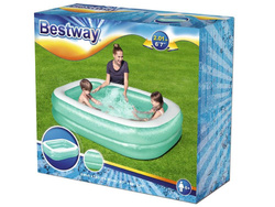 DMUCHANY BASEN OGRODOWY DLA DZIECI prostokąt RODZINNY 201x150 BESTWAY 54005