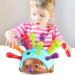 JEŻYK EDUKACYJNY SORTER Z KOLCAMI ZABAWKA EDUKACYJNA DLA DZIECI MALUCHÓW