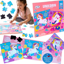 MAGNETYCZNA UKŁADANKA JEDNOROŻEC KSIĄŻECZKA PUZZLE MAGNETYCZNE ZABAWKA