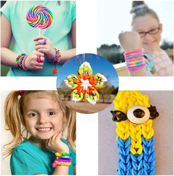 GUMKI DO ROBIENIA BRANSOLETEK ZESTAW w pudełku ZAWIESZKI LITERKI KORALIKI