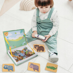 UKŁADANKA MAGNETYCZNA KLOCKI MAGNETYCZNE PUZZLE ZWIERZĘTA MONTESSORI