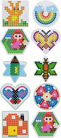 KORALIKI DO PRASOWANIA SZABLONY IRON BEADS 5000 ELEMENTÓW DO BRANSOLETEK