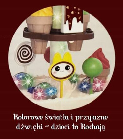 INTERAKTYWNA JEŻDŻĄCA LODZIARNIA Z RUCHOMYM KUCYKIEM DŹWIĘK LED ZABAWKA 3+