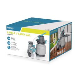POMPA PIASKOWA FILTRUJĄCA DO BASENÓW 6056L/h BESTWAY 58497 + ZŁĄCZKI, WĘŻE