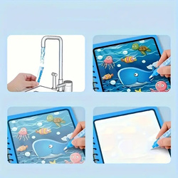 KOLOROWANKA MALOWANKA Z PISAKIEM WODNYM NA WODĘ KSIĄŻECZKA WODNA MALOWANIA