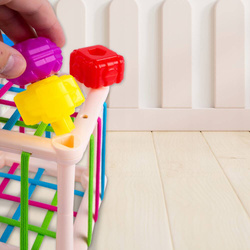 ELASTYCZNA KOSTKA SENSORYCZNA EDUKACYJNA SORTER KSZTAŁTY GRZECHOTKI