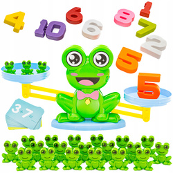 GRA EDUKACYJNA WAGA SZALKOWA ŻABA ŻABKI I KARTY NAUKA LICZENIA PRZEZ ZABAWĘ