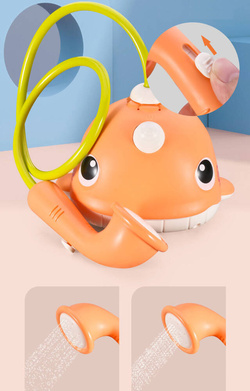 Prysznic Zabawka Do Kąpieli Fontanna Wieloryb z Prysznicem 4w1 na wodę