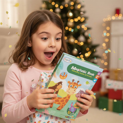 SIĄŻKA UKŁADANKA MAGNETYCZNA ZWIERZĘTA ZOO kreatywna zabawa dla dzieci 3+