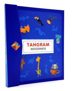 TANGRAM DREWNIANE KLOCKI KSZTAŁTY GRA UKŁADANKA