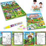 MATA KSIĄŻKA DO RYSOWANIA I MALOWANIA WODĄ POJAZDY AUTO POCIĄG SAMOLOT