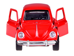 Autko Garbusek metalowy samochodzik otwierane drzwi światło dźwięk ZA4991