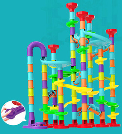 TOR kulkowy KULODROM wyścig DLA KULEK Marble ZESTAW KULKI WYRZUTNIA 113 el.